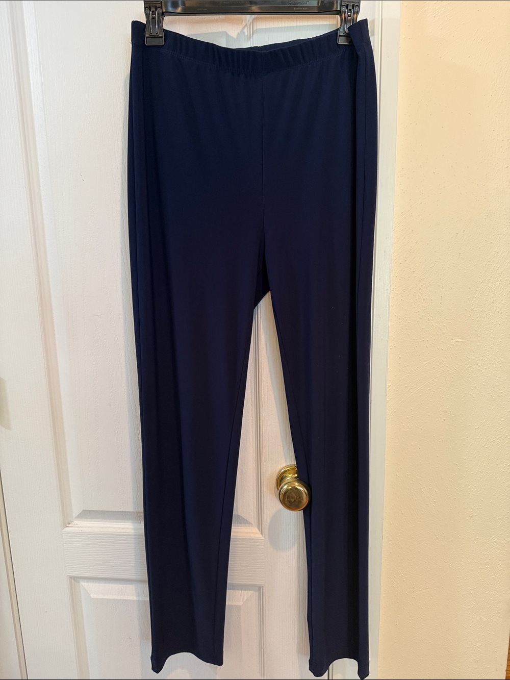 Clara SunWoo Navy Women's Pull-On Straight-Leg Pants